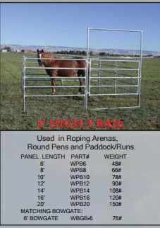 Noble Panels & Gates Panel 12-Ft Panel 5-Ft High Piece With 5 Rails WPB12 (Panel Piece Only)