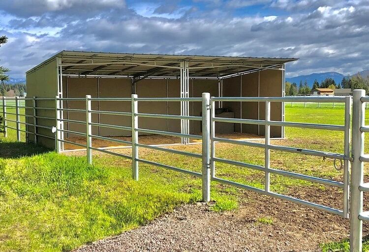 Noble Panels & Gates Loafing Shed 12-Ft x 24-Ft