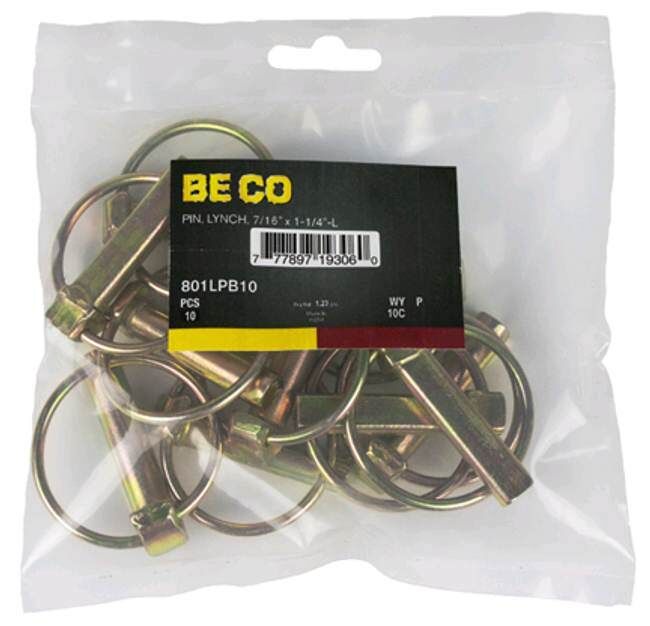 BE Ag Lynch Pin 10 Pk- 7/16" X 1-1/4"