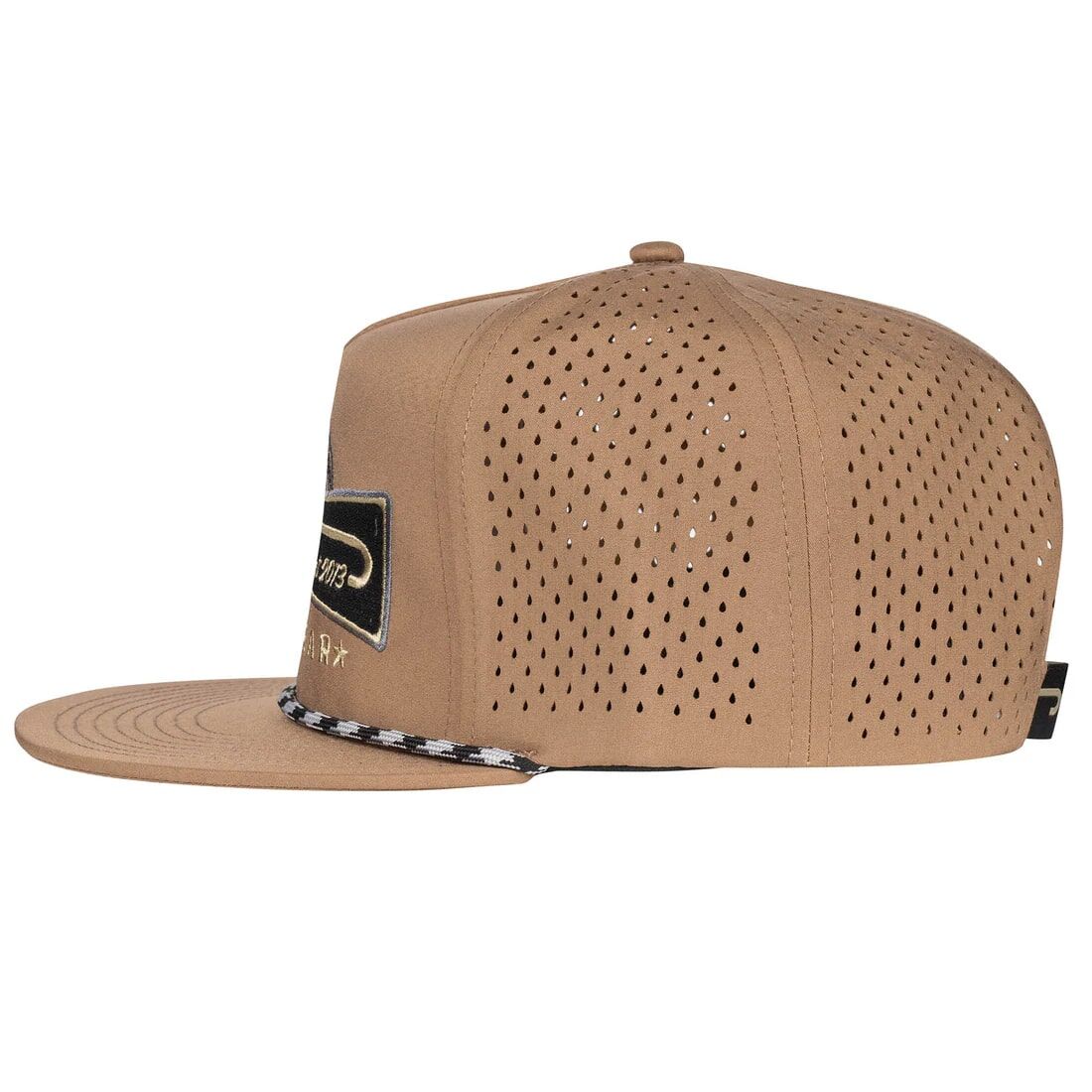 Lazy J Ranch Men's Diamond Banner Performance Rope Trucker Hat in Tan