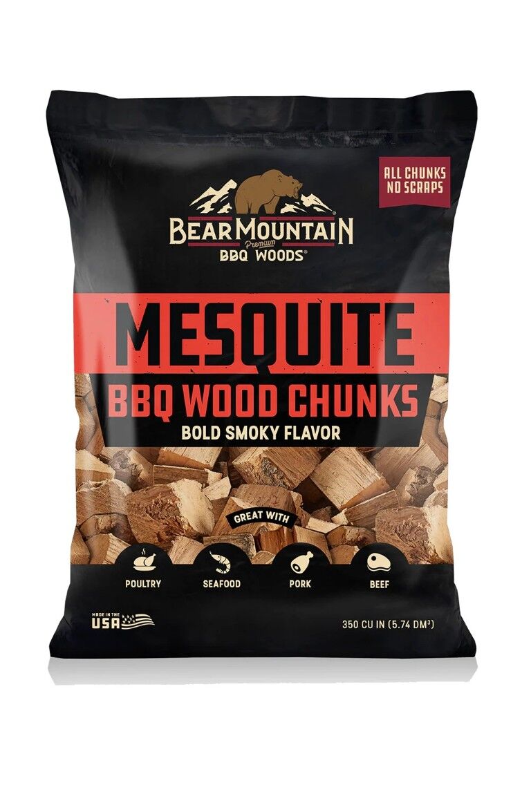 Bear Mountain Mesquite BBQ Wood Chunks, 4-Lb