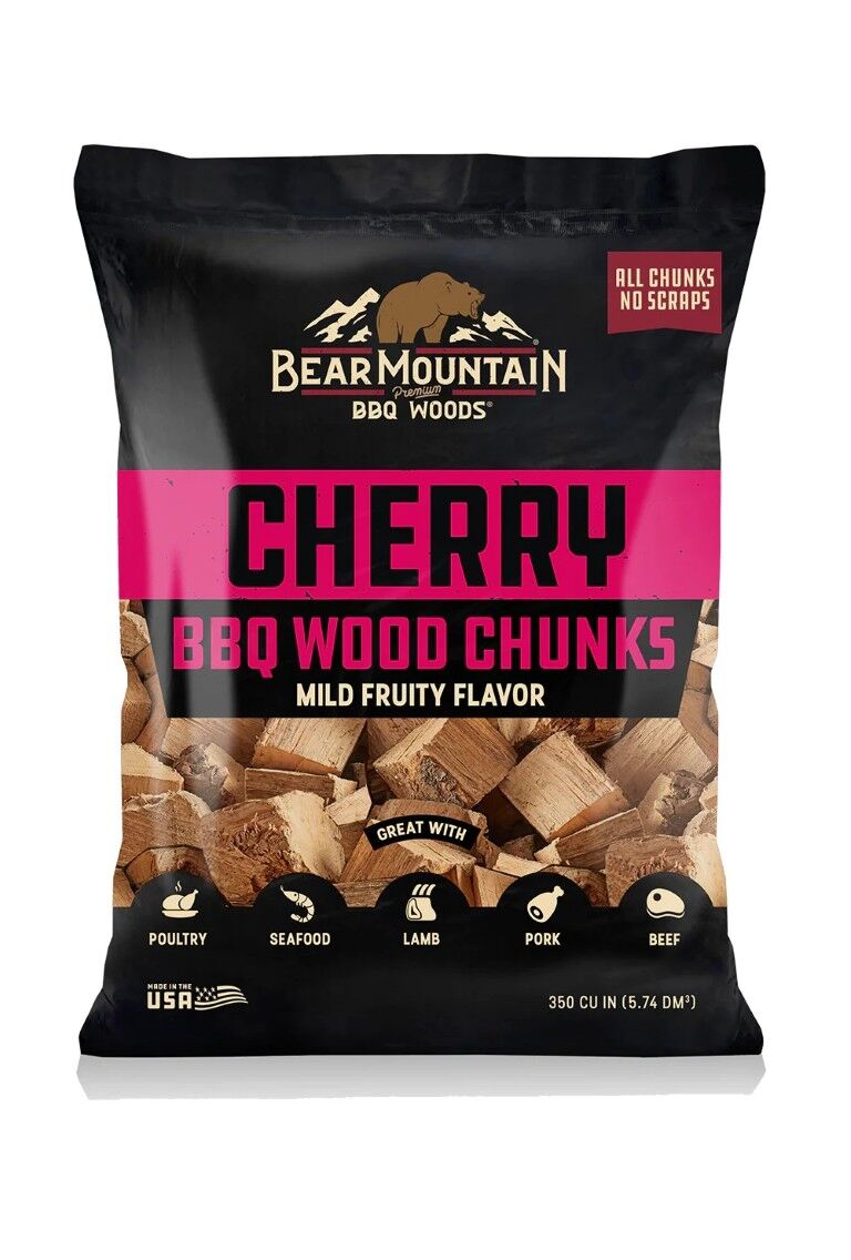 Bear Mountain Cherry BBQ Wood Chunks, 4-Lb