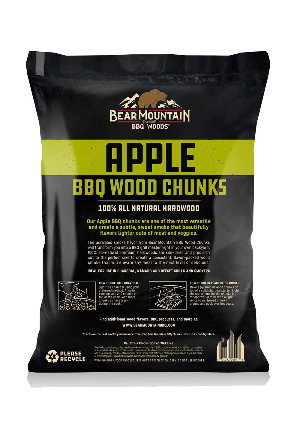 Bear Mountain Apple BBQ Wood Chunks, 4-Lb