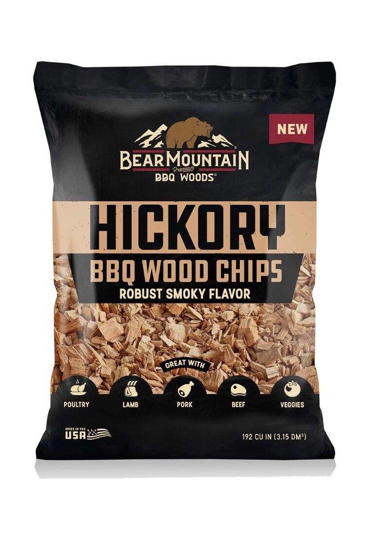 Bear Mountain BBQ Hickory BBQ Wood Chips, 2-Lb