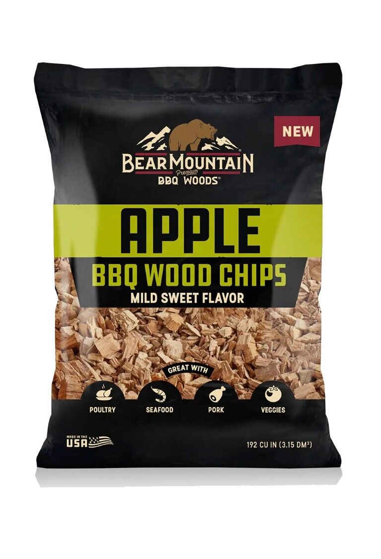 Bear Mountain BBQ Apple BBQ Wood Chips, 2-Lb