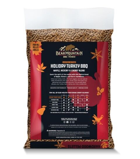 Bear Mountain Holiday Turkey BBQ Craft Blends Wood Pellets, 20-Lb