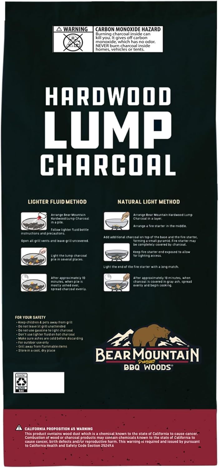 Bear Mountain Hardwood Lump Charcoal, 16-Lb