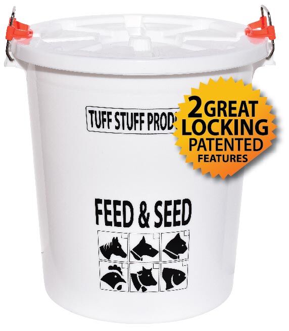 Tuff Stuff Feed And Seed Storage Bucket 80 lb - 17 gal