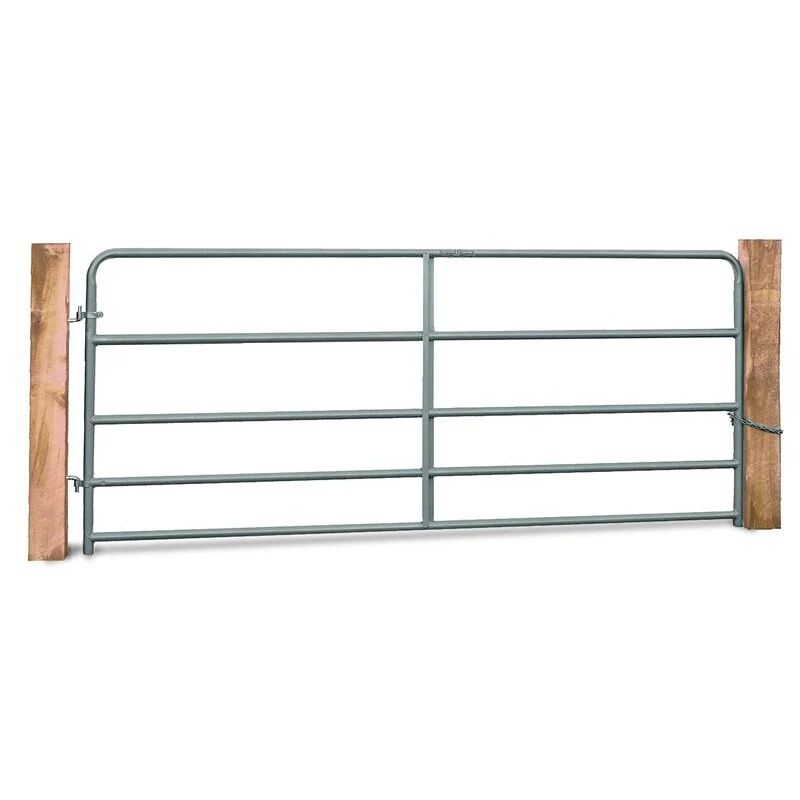 HW Brand GT550 Old Gray 5-Rail Utility Gate, 1 3/4 in. Tube, 12 ft.