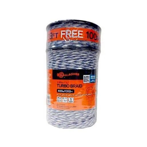 Gallagher Turbo Braid Combo Roll 1312 ft. + 328 ft. Free, 7/64 in. x 1640 ft.
