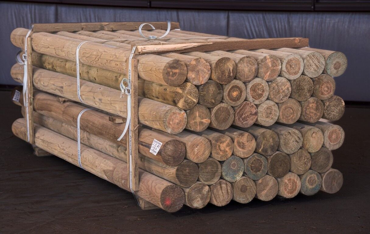 Parma Post & Pole Treated Wood Post, 6 in. x 8 ft.