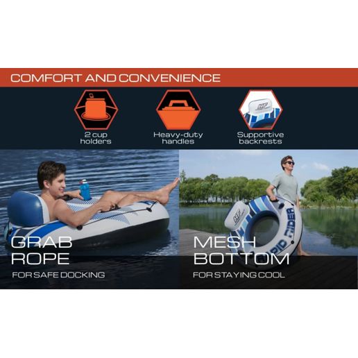 Bestway Hydro-Force Rapid Rider Single River Tube, 48-In