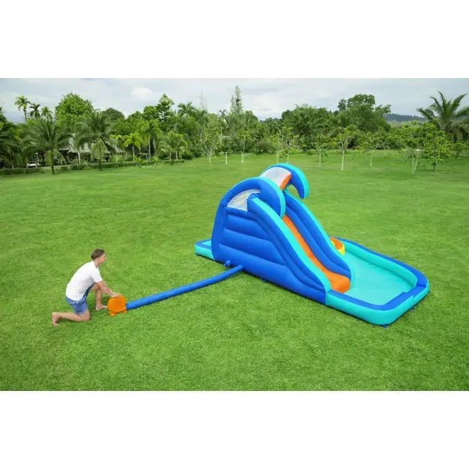 Bestway H2OGO! Wavetastic Kids Inflatable Water Park with Turtle Pool Float Ride-On, 16-Ft