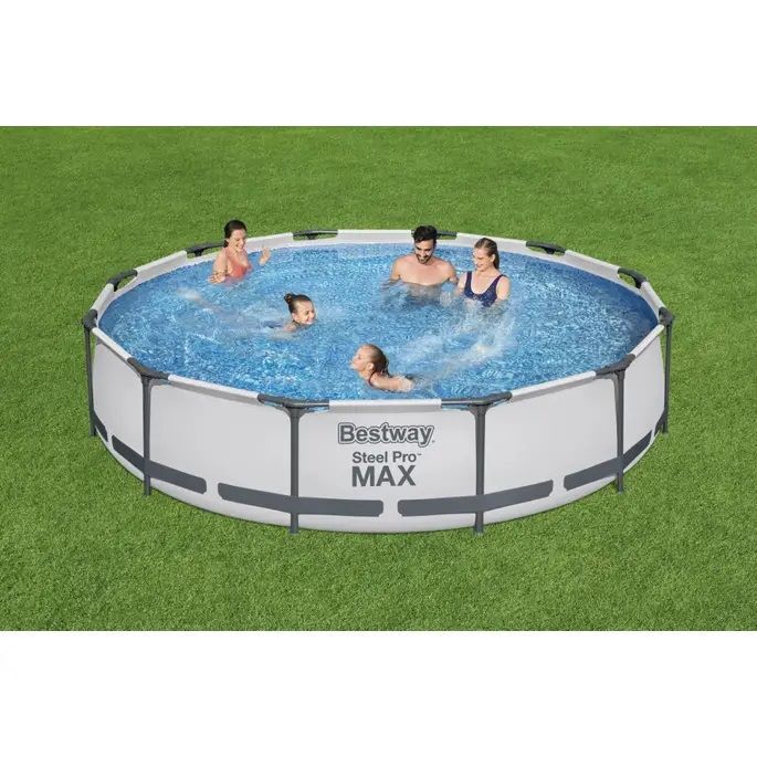 Bestway Steel Pro MAX 12-Ft x 30-In Round Above Ground Pool Set