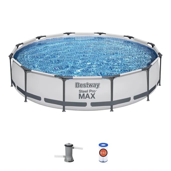 Bestway Steel Pro MAX 12-Ft x 30-In Round Above Ground Pool Set