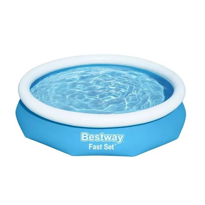 Bestway Fast Set Round Inflatable Pool Set, 10-Ft x 26-In