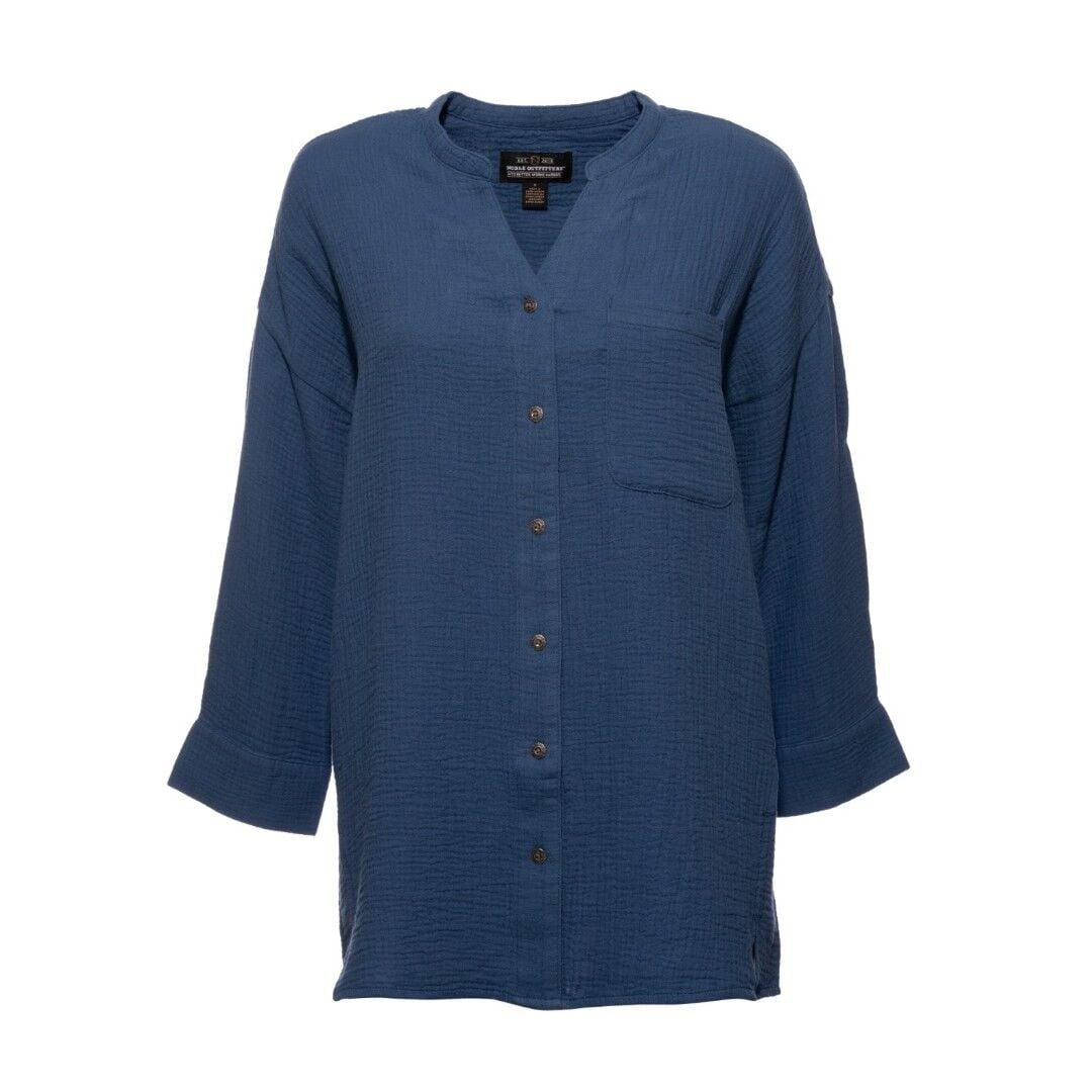 Noble Outfitters Women's Relaxed Cotton Slub Shirt