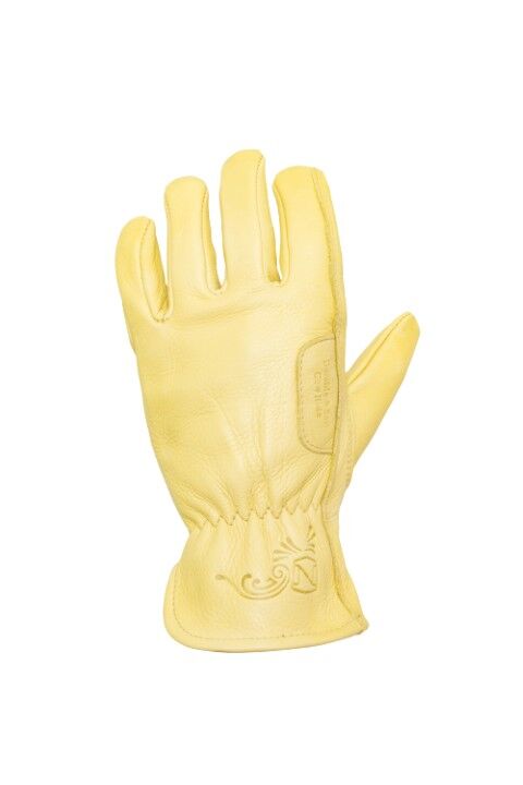 Noble Outfitters Women's Cowhide Leather Work Glove in Honey Gold