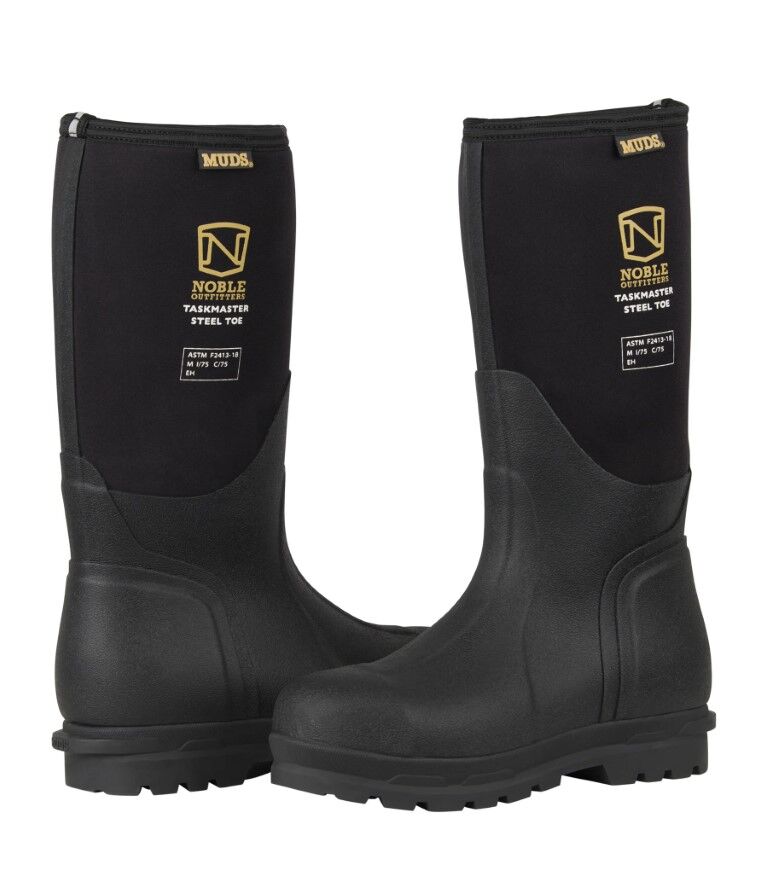 Noble Outfitters Men's MUDS Taskmaster Steel Toe High Boots in Black