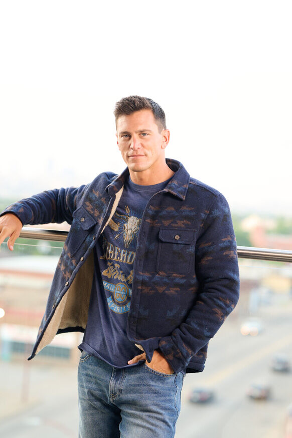 Threadgrit Men's Sherpa Lined Southwestern Shirt Jacket