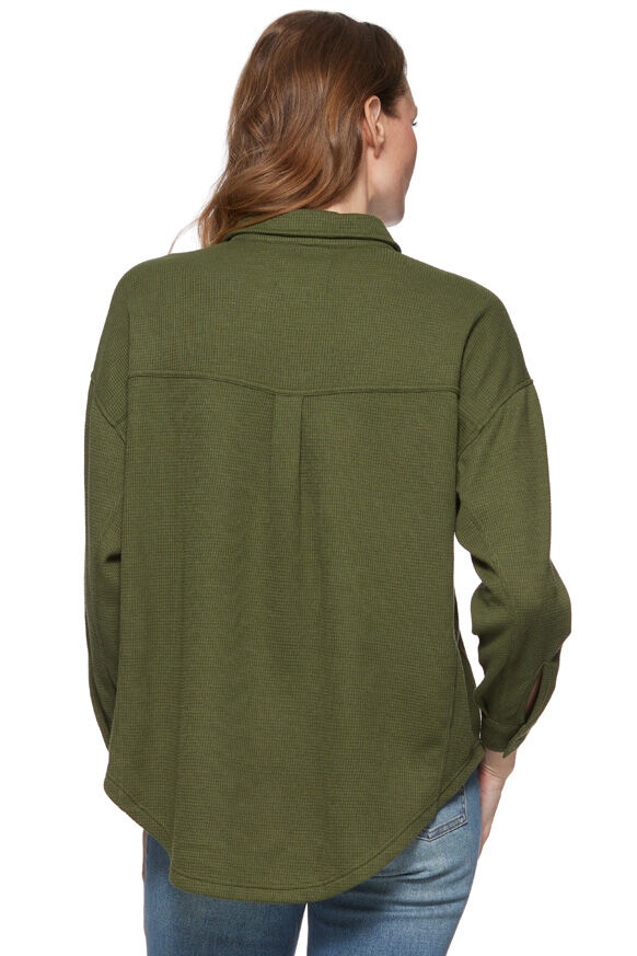 Threadgrit Women's Milly Mixed Waffle Shacket