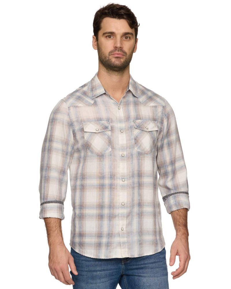 Threadgrit Men's Flynn Vintage Soft Western Shirt