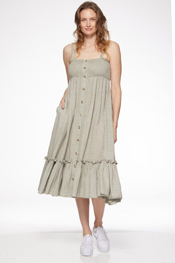 white christmas dresses Kayleen Gauze Maxi Dress main image 1