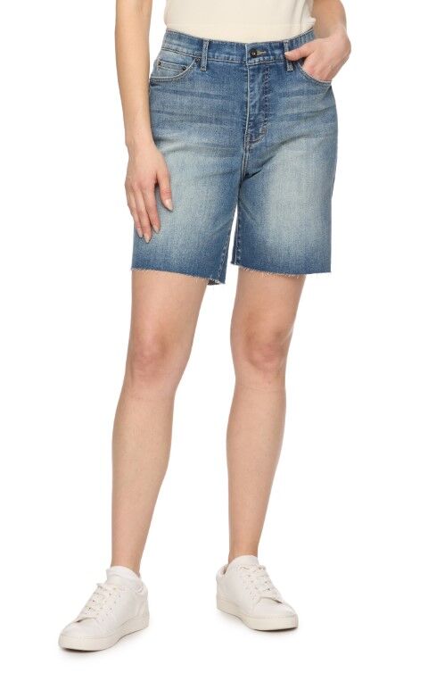 Threadgrit Women's Isabelle Denim Midi Short