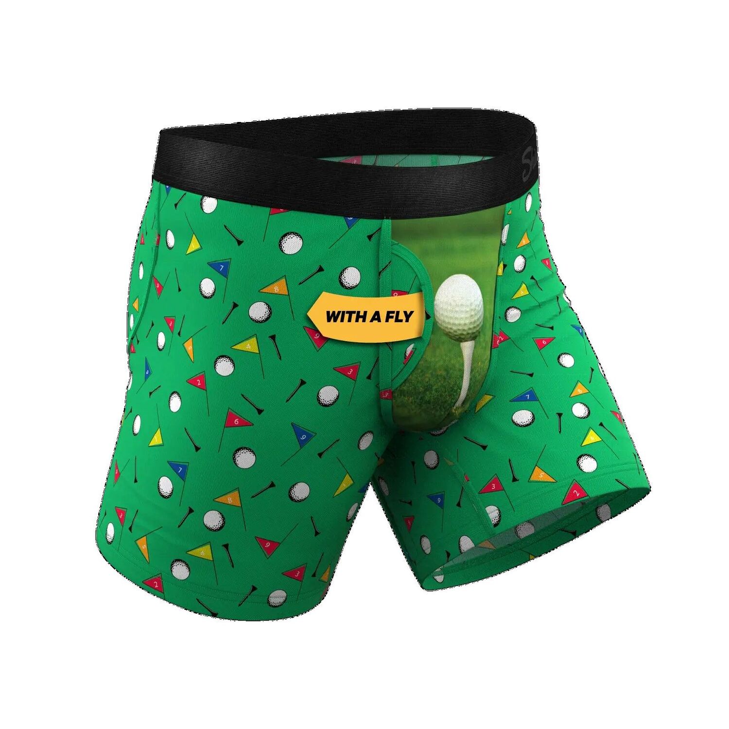 Shinesty Men's Golf Ball Hammock Pouch Underwear With Fly