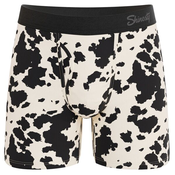 Shinesty Men's The Graze Escape Cow Hide Ball Hammock Pouch Underwear with Fly