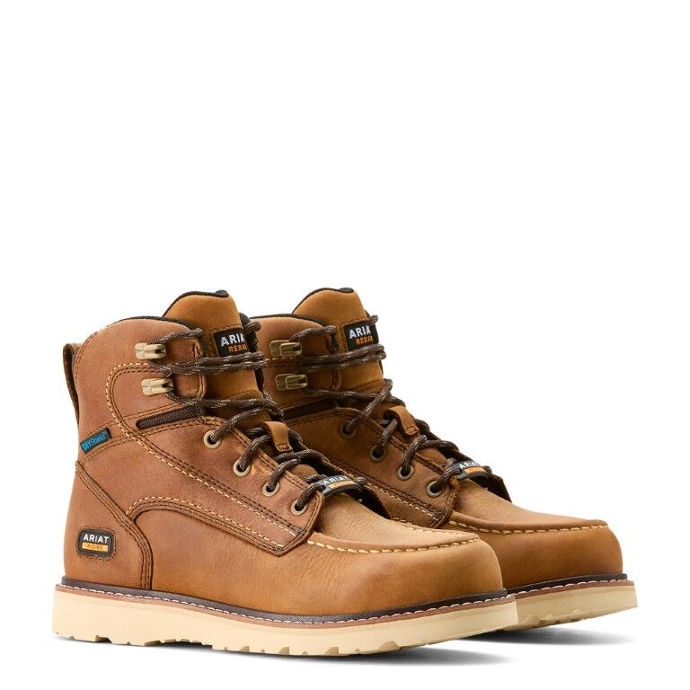 Ariat Women's Rebar Wedge Moc Toe Waterproof Work Boot