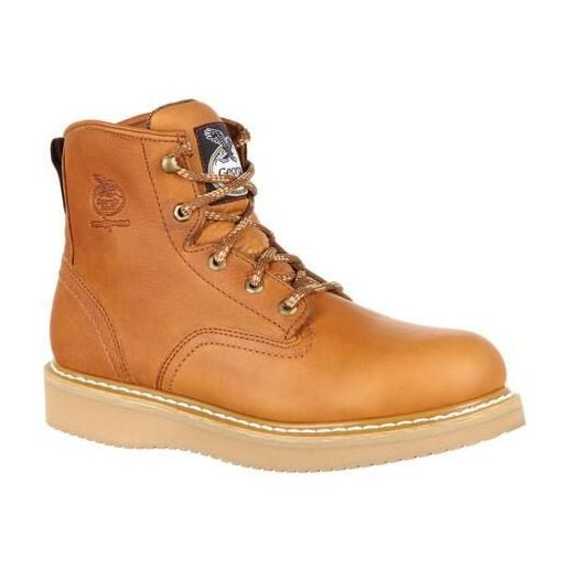Georgia Men's Wedge Work Boots in Barracuda Gold