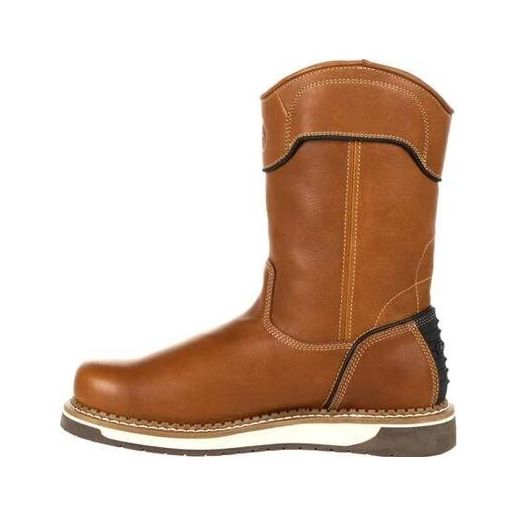 Georgia Men's AMP LT Wedge Pull On Work Boot in Brown