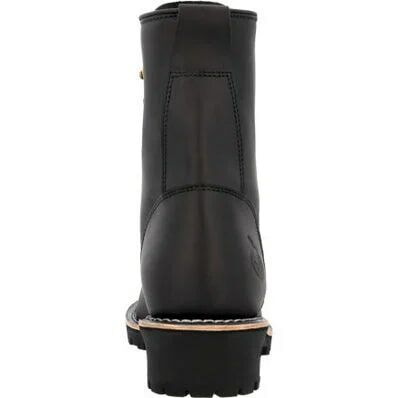 Georgia Men's Forestry Logger Work Boot in Black