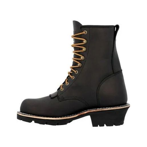 Georgia Men's Forestry Logger Work Boot in Black