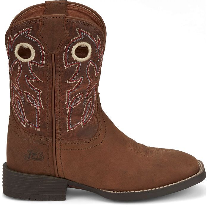 Justin Kids' Bowline Junior Western Boots in Hazelnut