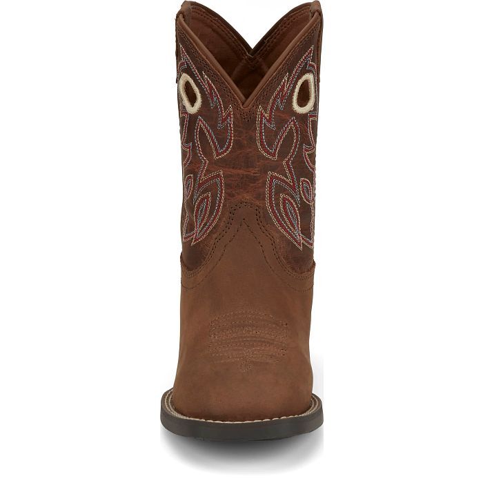 Justin Kids' Bowline Junior Western Boots in Hazelnut