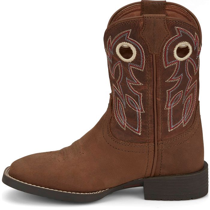 Justin Kids' Bowline Junior Western Boots in Hazelnut