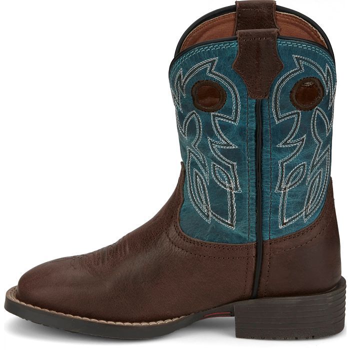 Justin Kids' Bowline Junior Western Boots in Walnut