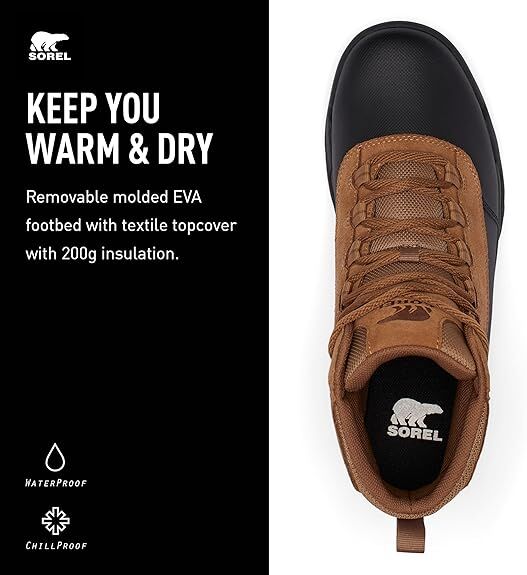 Sorel Men's Buxton Lite Lace Waterproof Boots