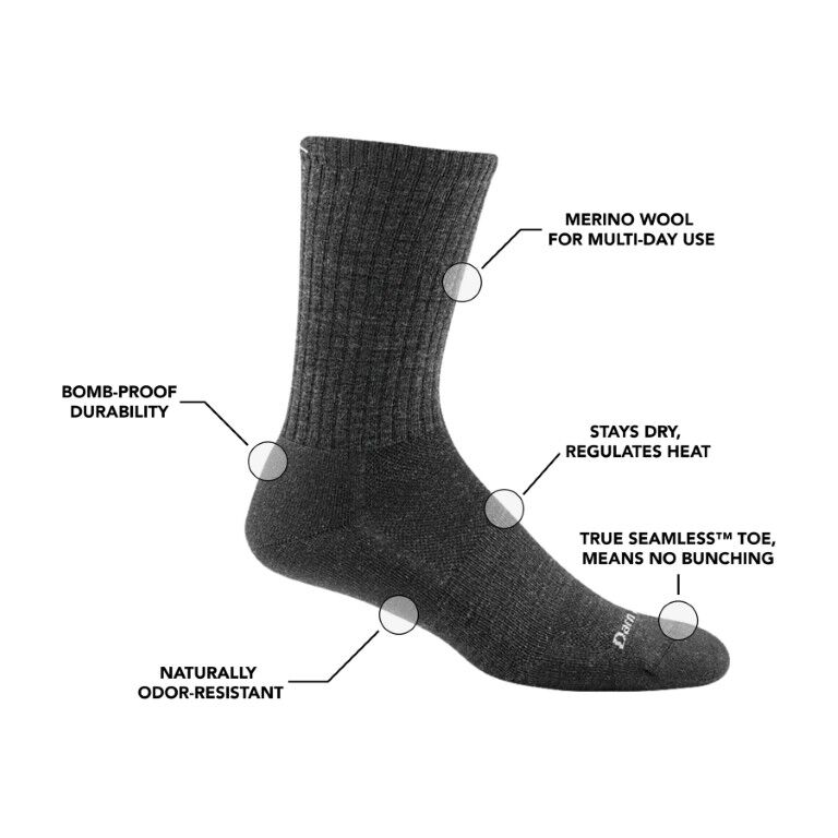 Darn Tough Men's The Standard Crew Cushioned Lightweight Lifestyle Socks