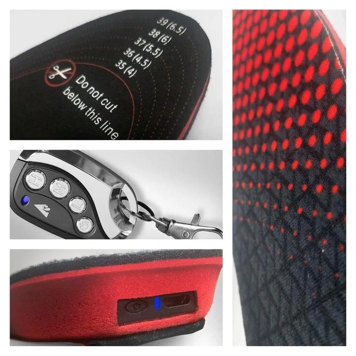 ActionHeat Rechargeable Heated Insoles With Remote