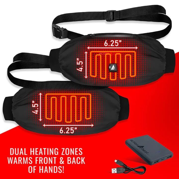 ActionHeat 5-Volt Heated Hand Warmer Muff in Black