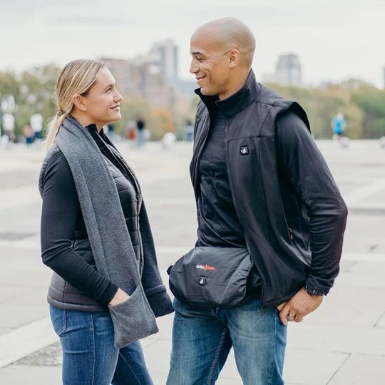 ActionHeat 5-Volt Battery Heated Fleece Scarf in Black