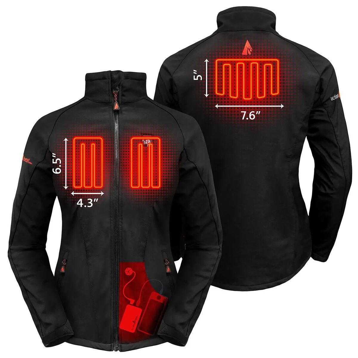 ActionHeat Women's 5-V Softshell Battery Heated Jacket