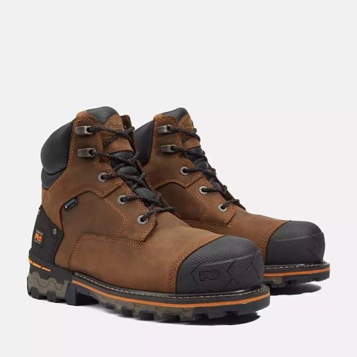 Timberland Pro Men's Boondock 6-In Composite Toe Waterproof Work Boot in Brown