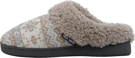 Muk Luks Women's Suzanne Clog Slipper in Fairy Dust Fairisle