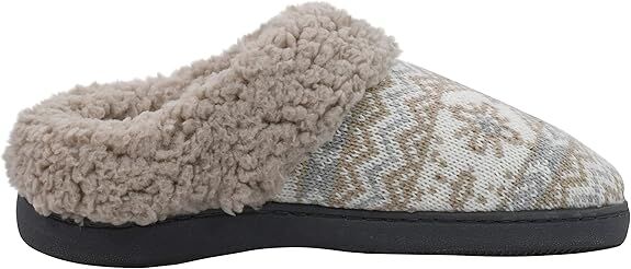 Muk Luks Women's Suzanne Clog Slipper in Fairy Dust Fairisle