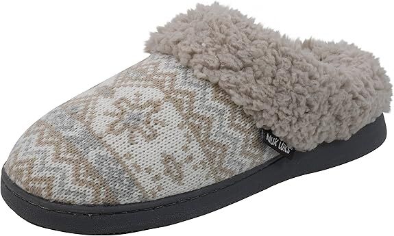 Muk Luks Women's Suzanne Clog Slipper in Fairy Dust Fairisle
