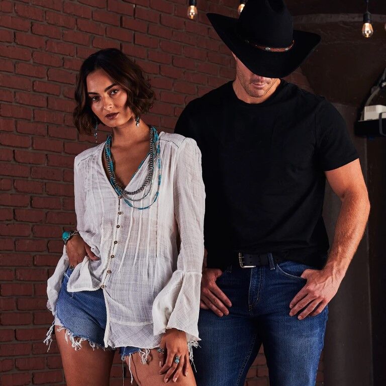 AndWest Men's 1 1/2-In Double Perforated Belt in Black